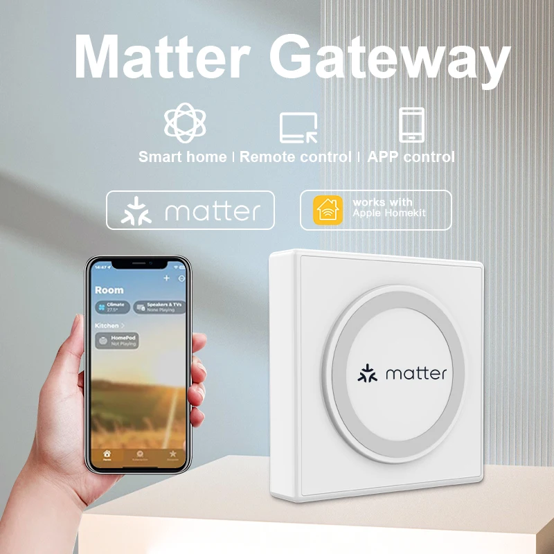 Фото Шлюз RSH Matter Tuya Zigbee для умного дома: поддержка Alexa, Google Home, HomeKit, управление устройствами Matter через приложение Smart Life №3