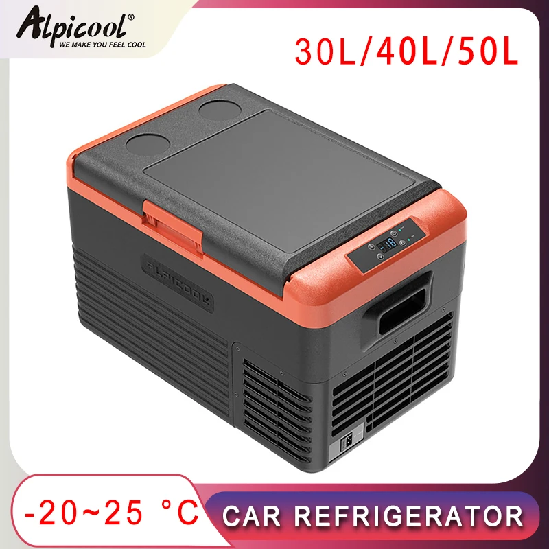 

Alpicool 30L/40L/50L Car Refrigerator 12/24V Fast Cooling Portable Freezer 110V 220V Compressor Fridge Camping Outdoor Home Use