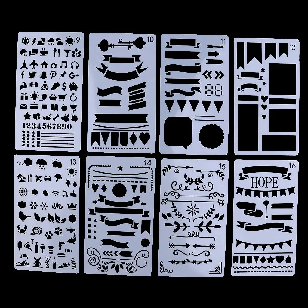 20-листный трафарет для журнала DIY планировщик дневник шаблон рисования