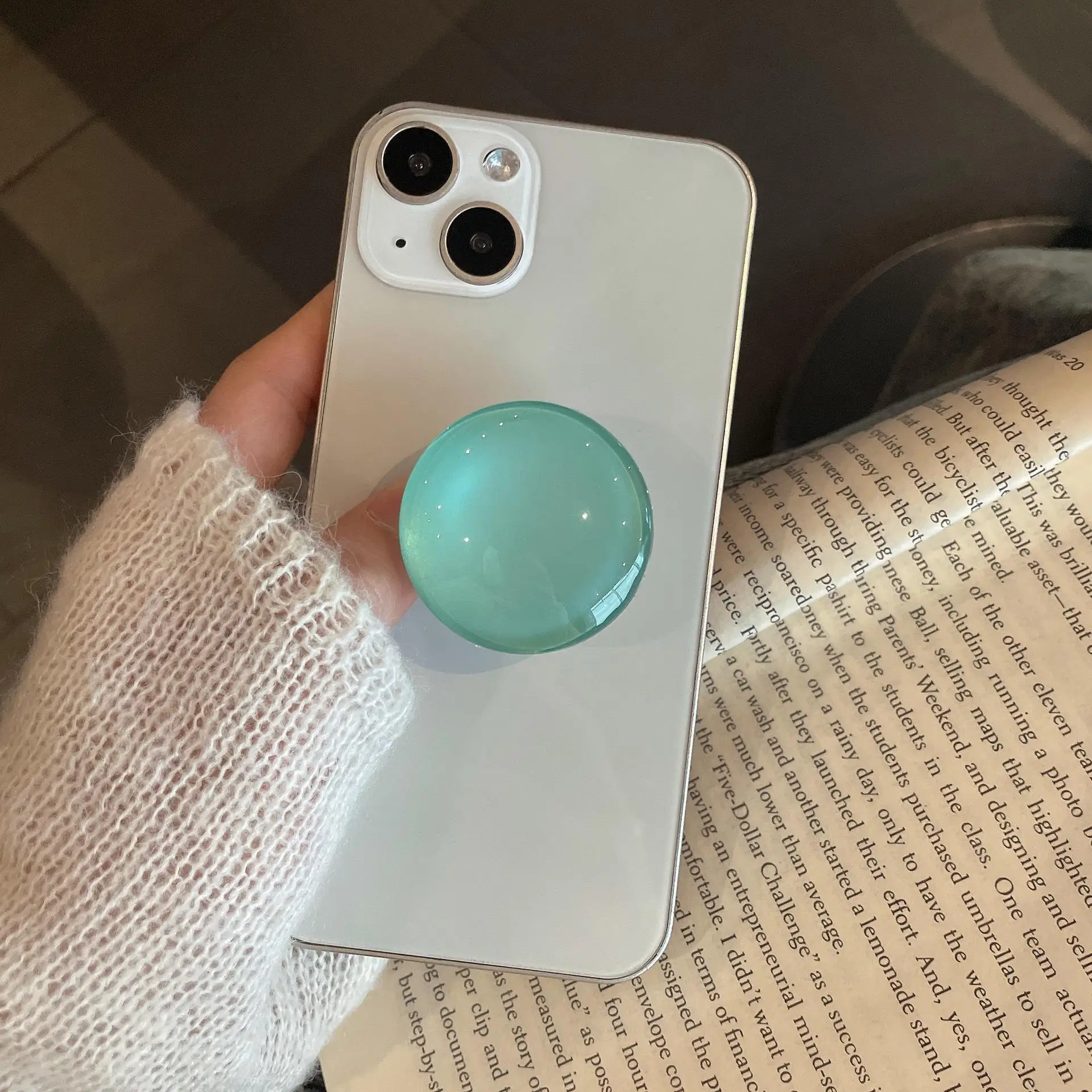 Круглый держатель для телефона с хрустальным шариком iPhone Samsung Xiaomi Huawei