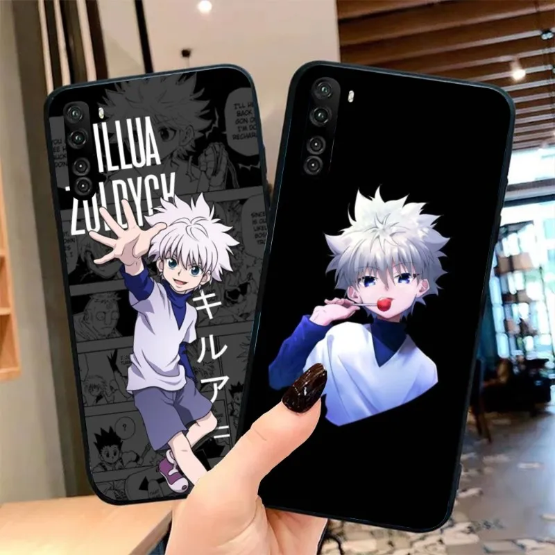 Черный мягкий чехол для телефона Hunter x Killua OPPO Find X5 X3 X2 A93 Reno 8 7 Pro A74 A72 A53