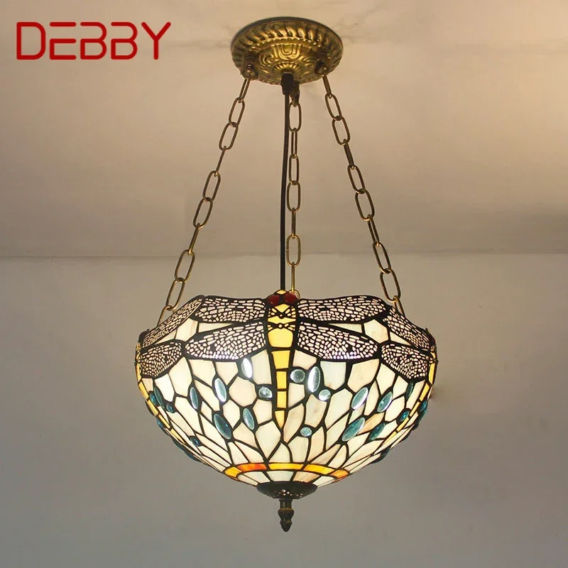 Подвесной светильник DEBBY Тиффани светодиодный ретро-крестительный для гостиной