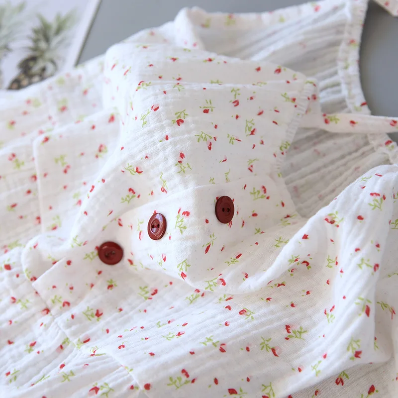 Cotton Women's Dress Nightgown Summer Nightie Spaghetti Strap Nightgown Casual Home Clothes Shirt Sweet and Cute Long Skirt