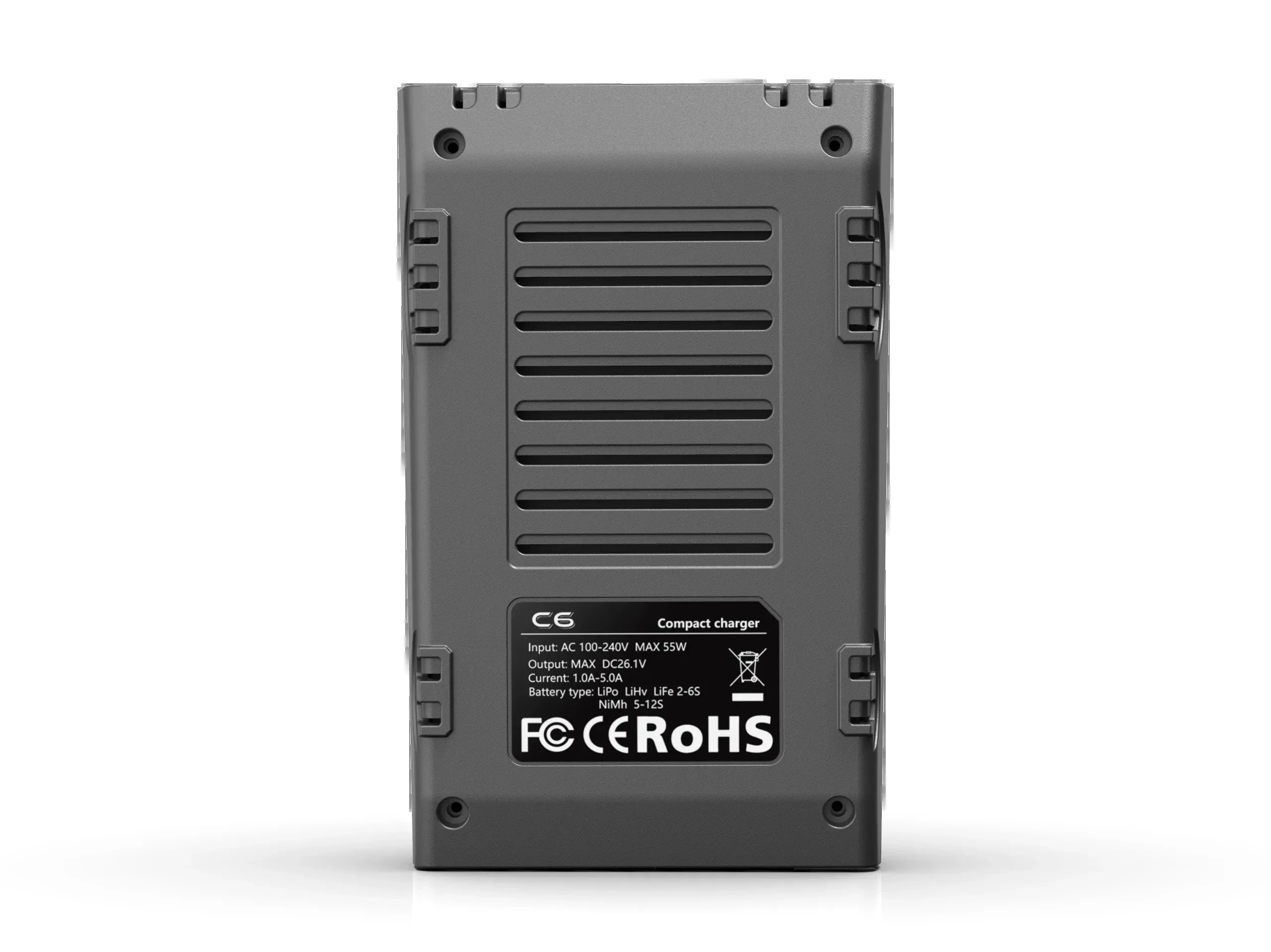 ToolkitRC C6 AC 50W MAX 5A Тип батареи: LIPO LiHV LiFe 1-6S NiMH NiCD 5-12S