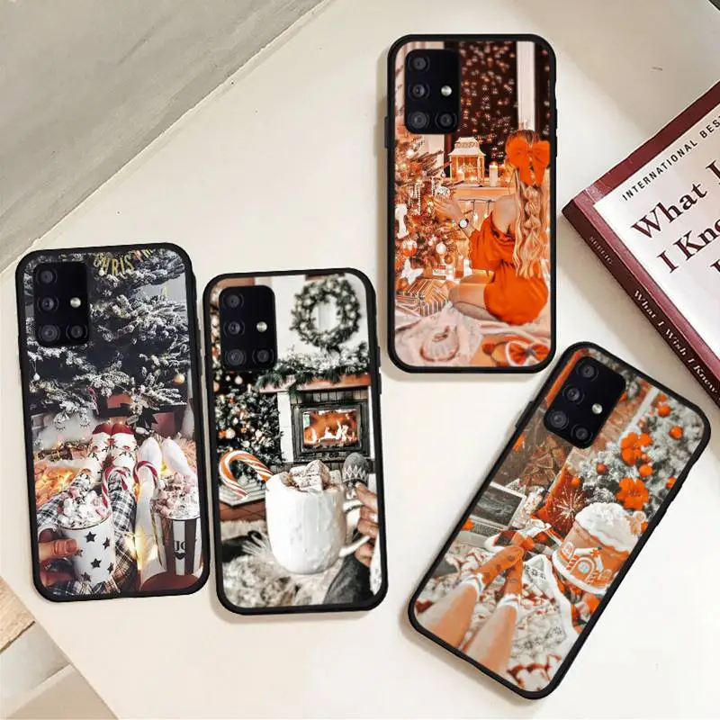 

Fashion girl Merry christmas Phone Case For Samsung galaxy A S note 10 12 20 32 40 50 51 52 70 71 72 21 fe s ultra plus