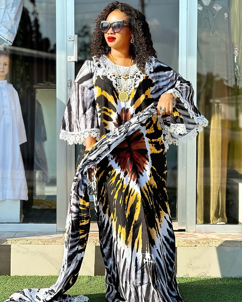 Платье-Макси женское с принтом в африканском стиле