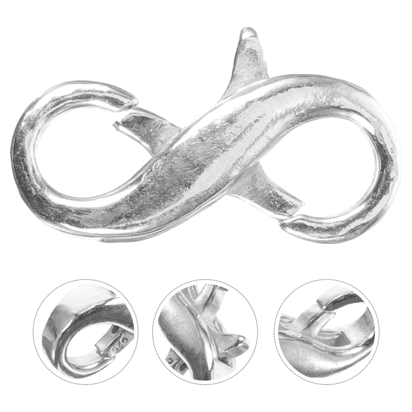 Metal Necklace Clasp DIY Jewelry Clasp Bracelet Silver Clasp Jewelry Making Material for Bracelet Making