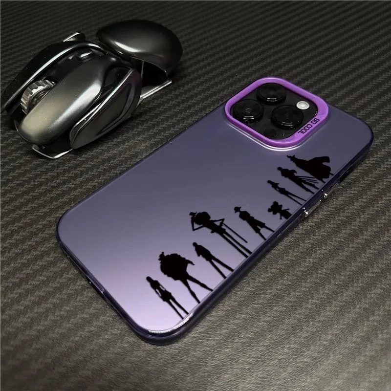 Чехол для телефона с аниме Black Ones Pieces iPhone 16 15 14 13 12 11 Pro Max X XR XSMAX 8 7 Plus Candy матовая