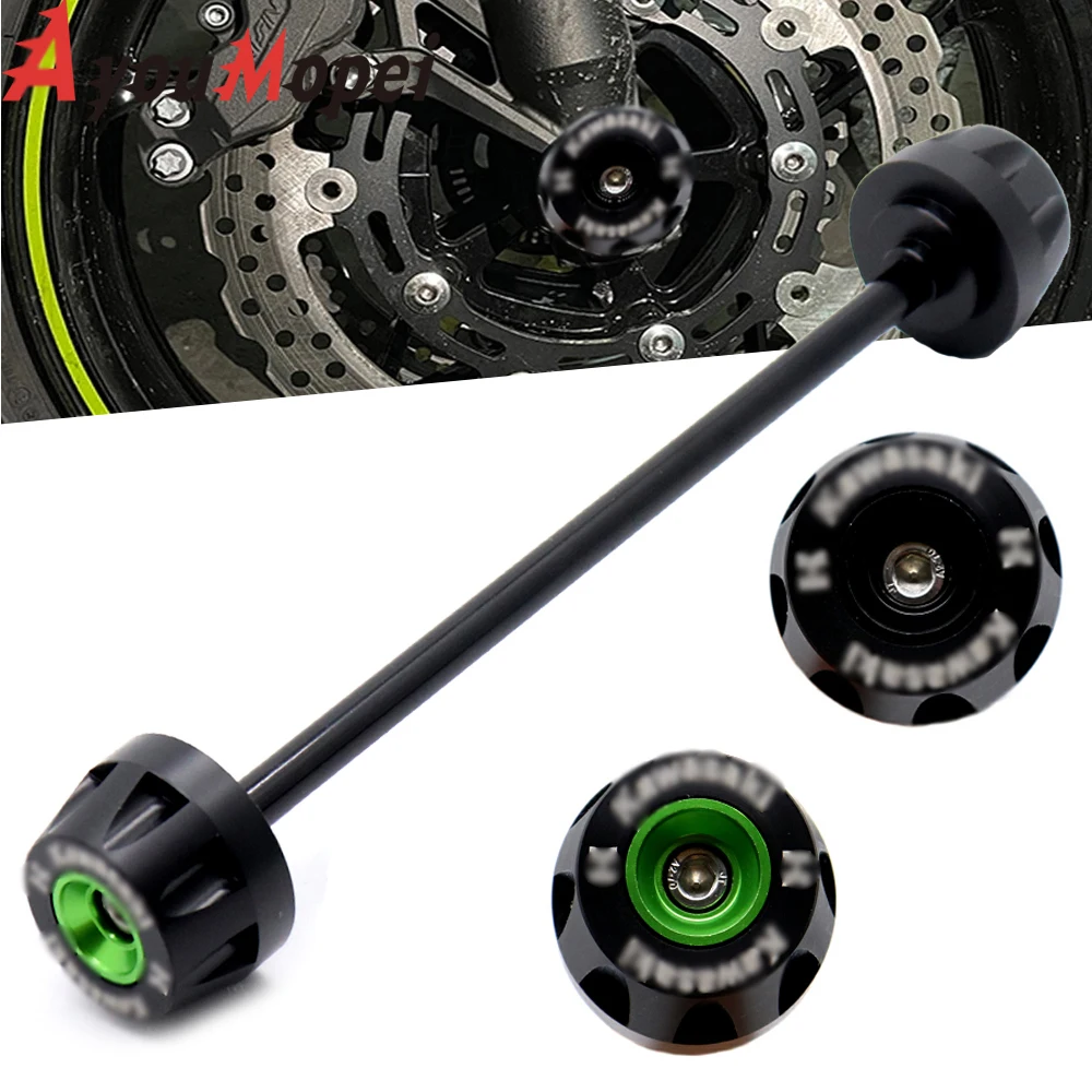 

Motorcycle Front Axle Fork Crash Slider For KAWASAKI Z650 ZX6R NINJA 650/1000 Z1000SX Versys 650 Accessories Wheel Protector Pad