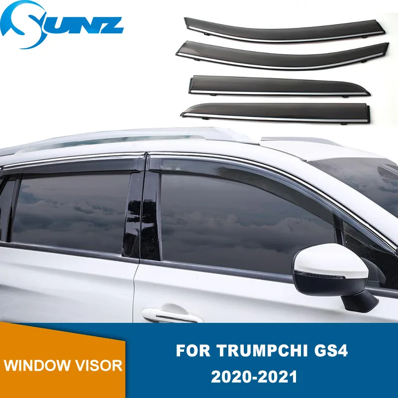 

Side Window Deflector For Trumpchi GAC GS4 2020 2021 Window Visor Vent Sun Shade Rain Guard Deflector Awnings Shelters