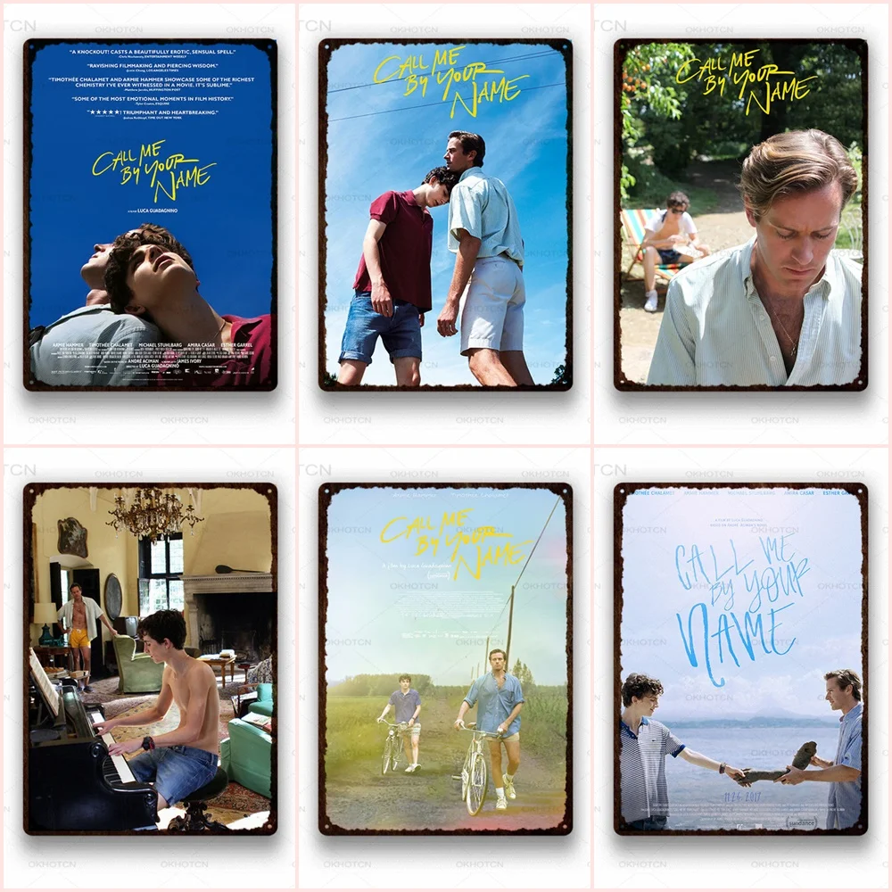 

Pop Love Story Movies Metal Plates Call Me By Your Name Metal Print Posters Pub Bar Sign Man Cave Decor Metal Tin Sign Plaques