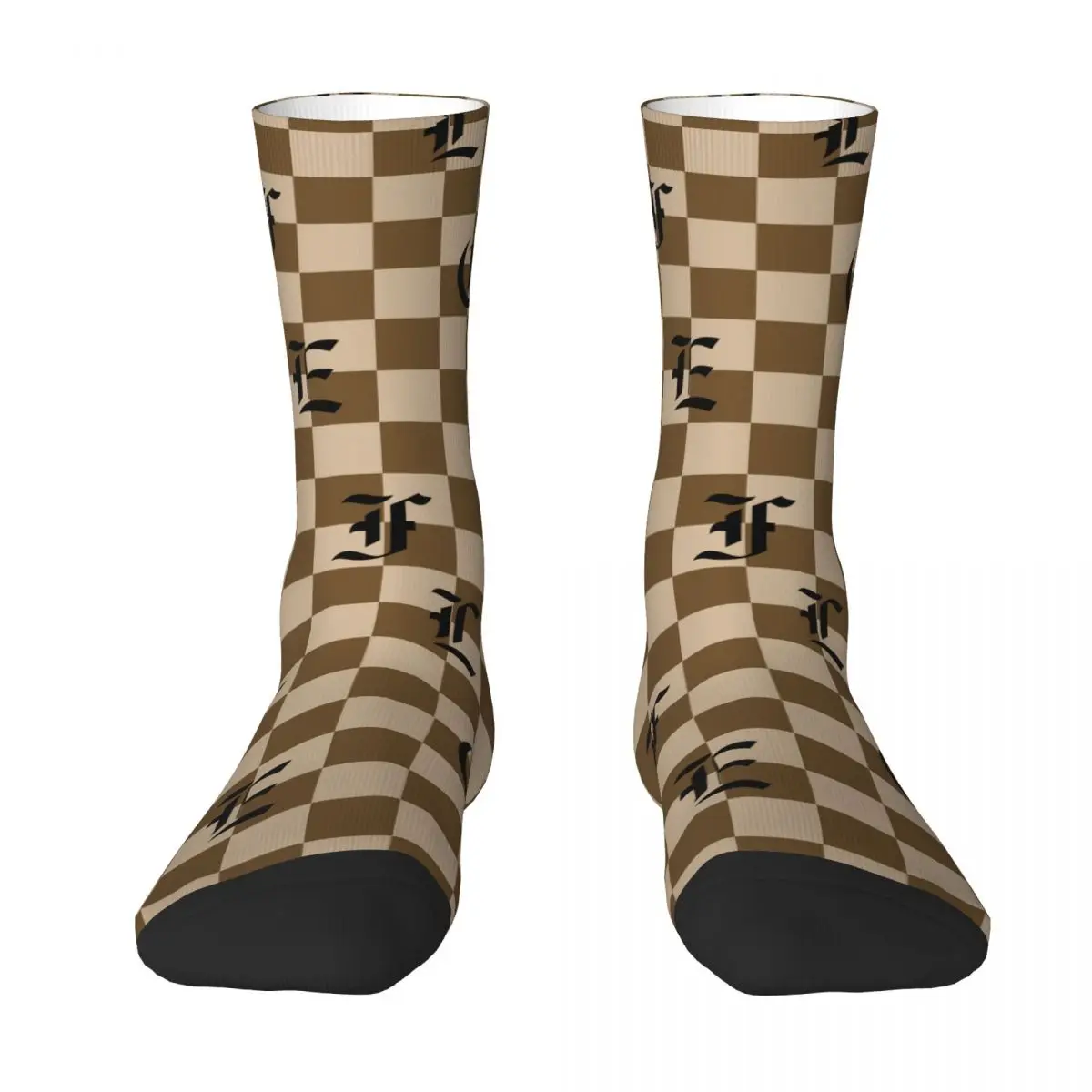 Gothic chessboard Adult Socks checkerboard,flower Unisex socks,men Socks women Socks