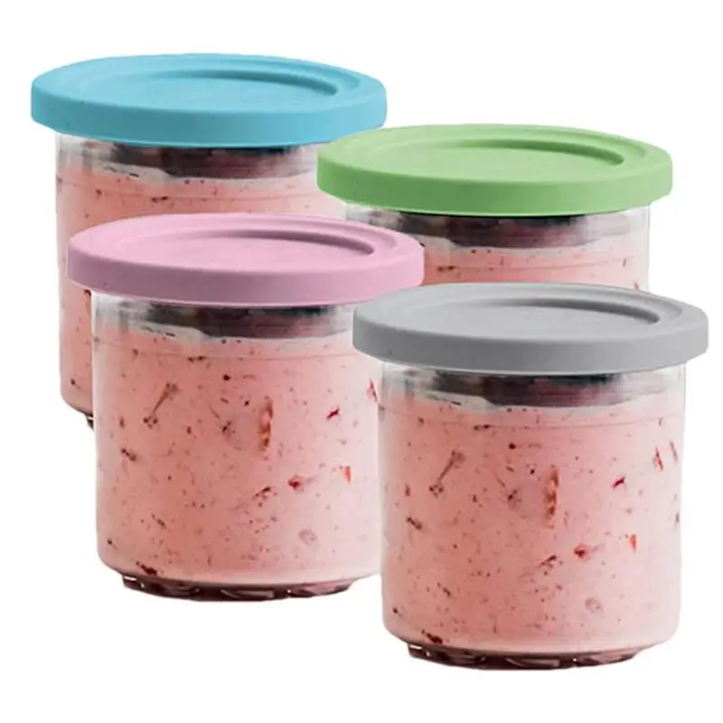 

Homemade Ice Cream Container Dessert Food Storage Cups For Homemade Ice Cream Leak-proof Washable And Reusable Enjoy Gelato