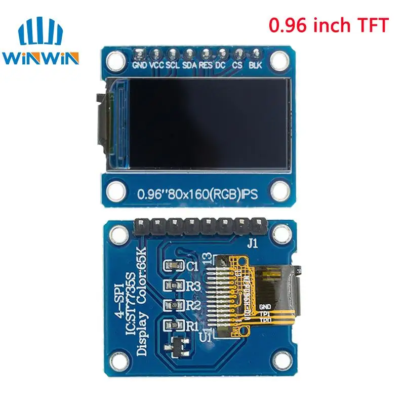 TFT-дисплей 0 96/1 3/1 44/1 77/1 8/2 4/2 8 дюймов IPS 7P SPI HD 65K TFT полноцветный ЖК-модуль ST7735 Привод