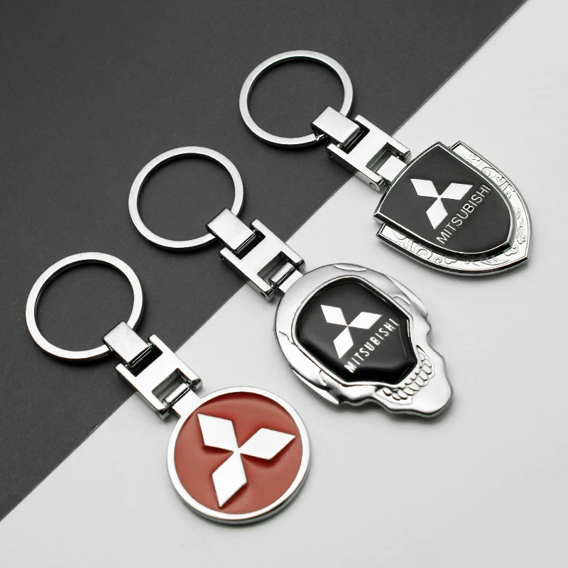 Металлический Кожаный Автомобильный Брелок с эмблемой для Mitsubishi Lancer 10 9 EX Outlander 3