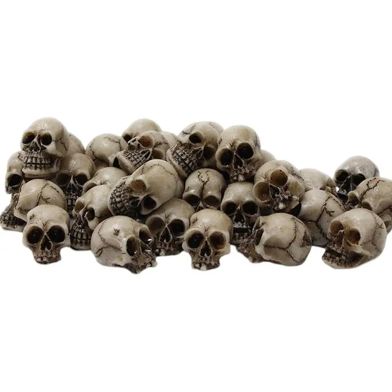 

Mini Skulls Decor Small Fake Skeleton Heads Prank Props 20 Pieces Realistic Skeleton Crafts Decoration Trick Toy DIY Accessories