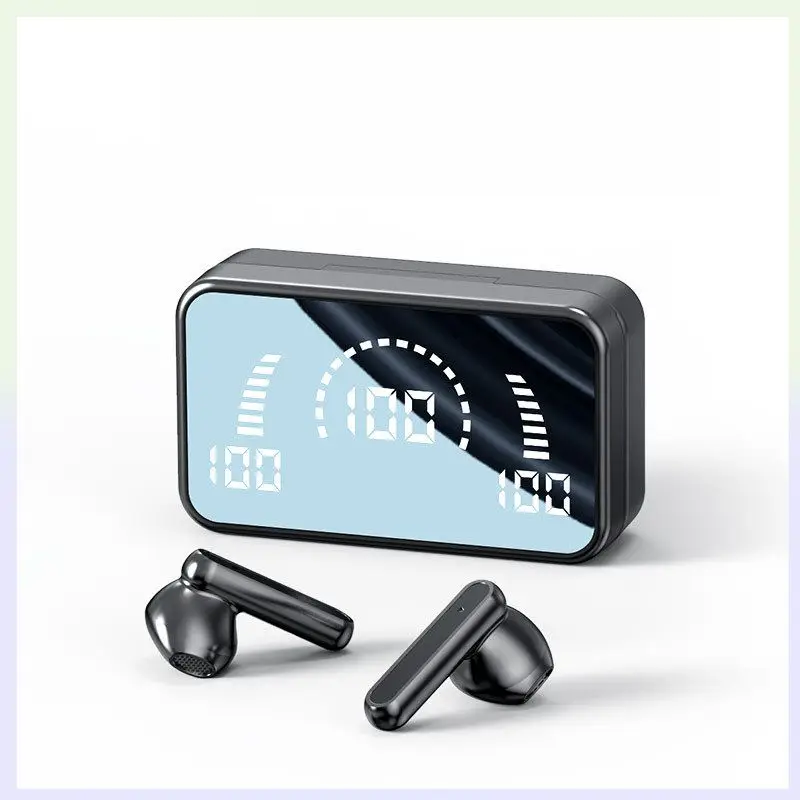 

DH01 TWS Wireless Earphones Bluetooth-Compatible Wireless Sport Headset With Mirror Screen LED Display Earbuds With Microphone