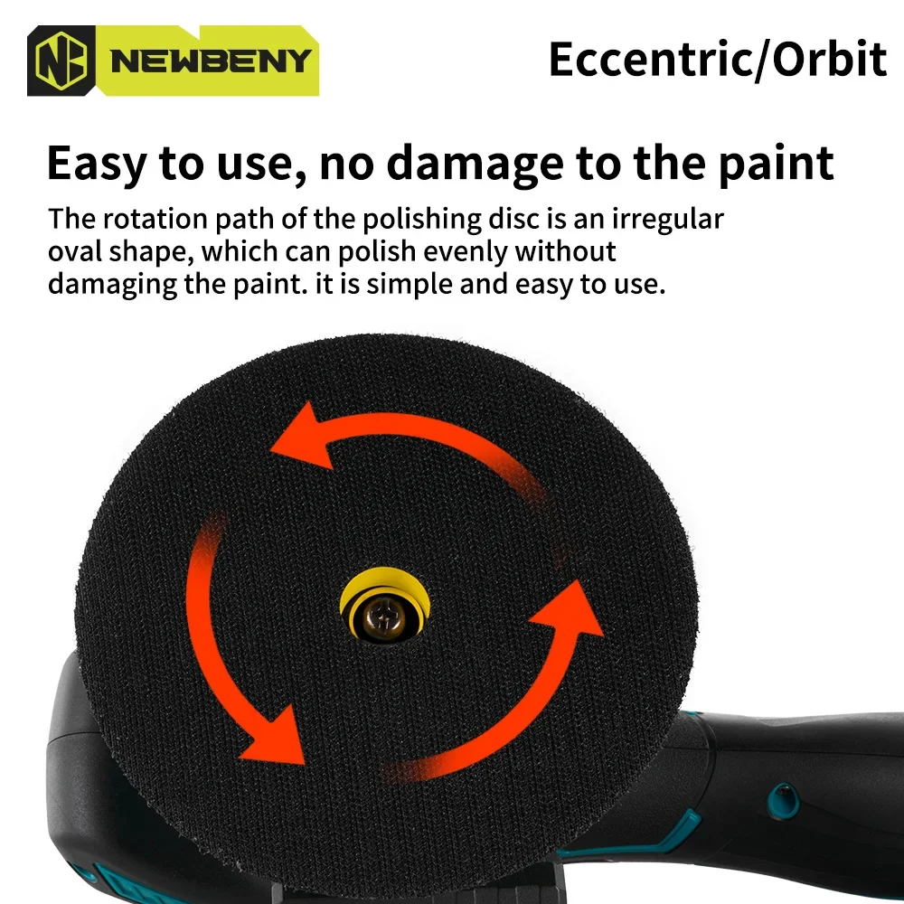 NEWBENY Беспроводной электрический автомобильный полировщик 8 передач эффективная
