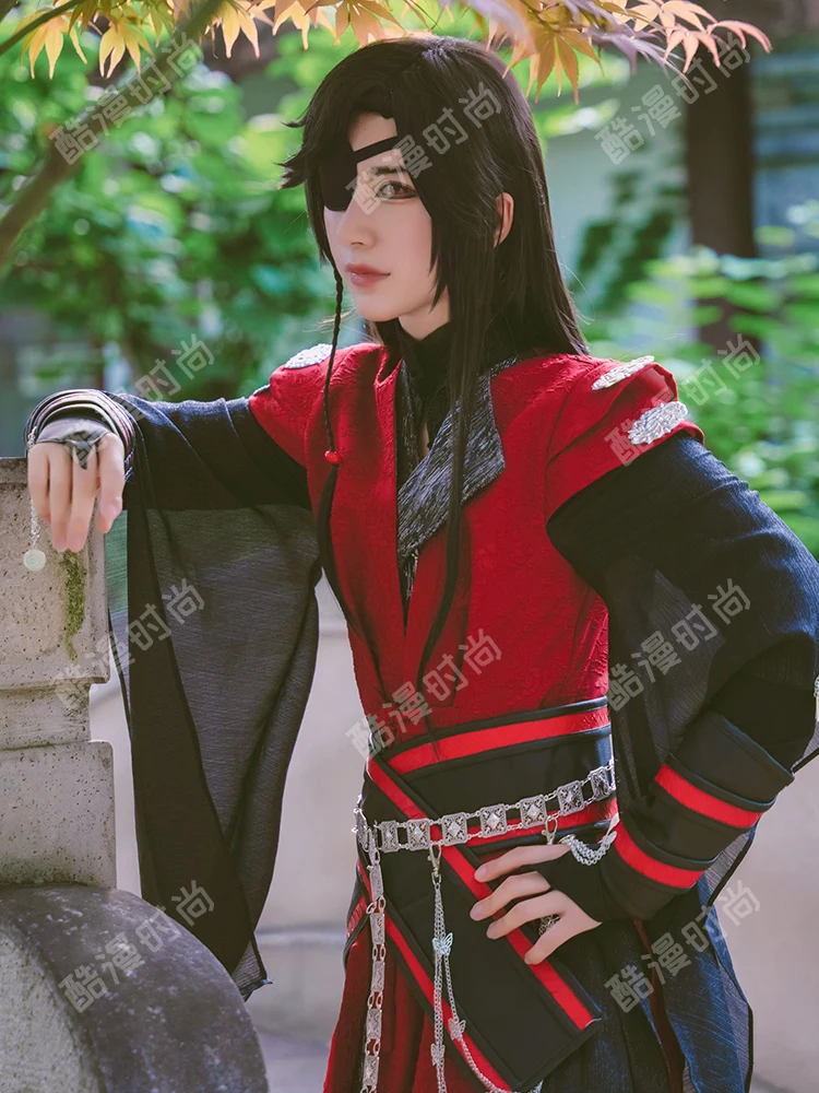 

Костюм для косплея Хуа Чэн из аниме Tian Guan Ci Fu, черная и красная одежда, полный комплект ханьфу, небесный официальный костюм хуачэн