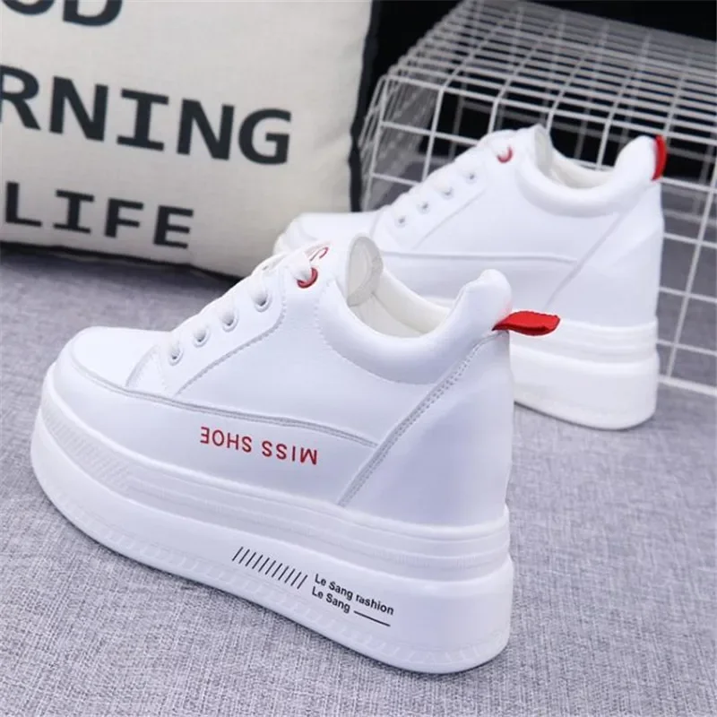 Кроссовки на платформе увеличивающие рост каблуке 10 см повседневная обувь