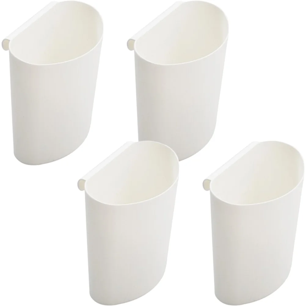 

4 Pcs Storage Hanging Basket Cart Cup Holder Bucket Shopping Trolley Rolling Bin Waste