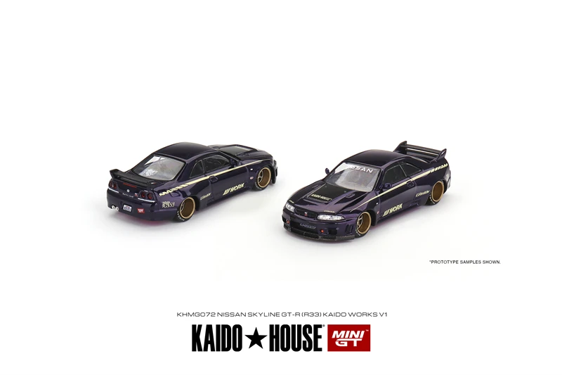 

PreSale Kaido House x MINI GT 1:64 Nissan Skyline GT-R (R33) Kaido Works V1 Die-Cast Car Model Collection Miniature