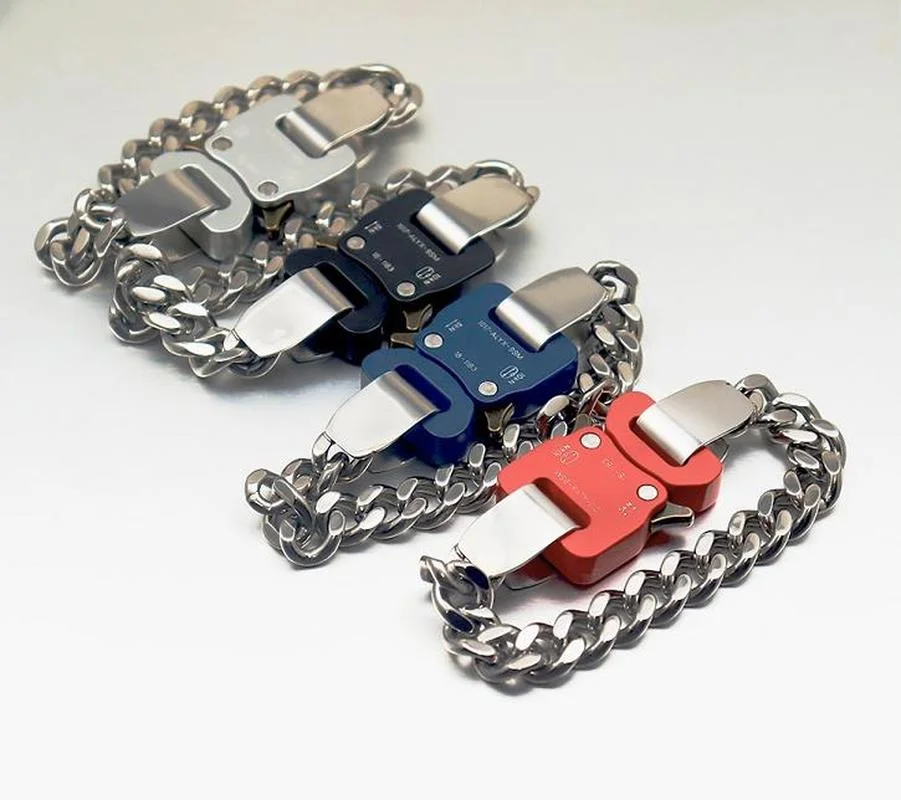 

Мужские и женские браслеты с металлической пряжкой 22SS ALYX 1017 ALYX 9SM модные высококачественные аксессуары для браслетов 1:1