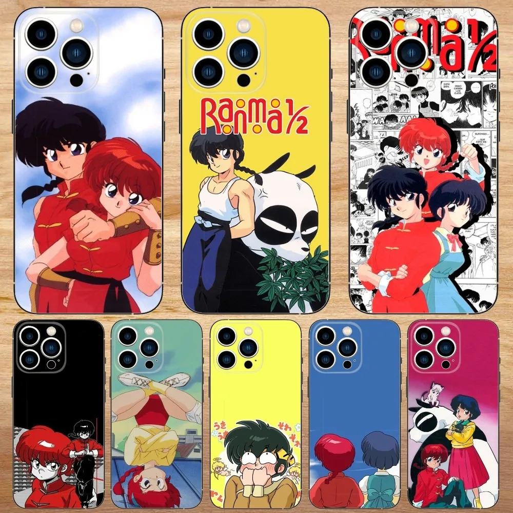 Comics Ranma 1 2 чехол для телефона iPhone15 14 13 12 11 Pro Max Plus Mini X XS XR 8 7 6 S SE мягкий черный Чехол