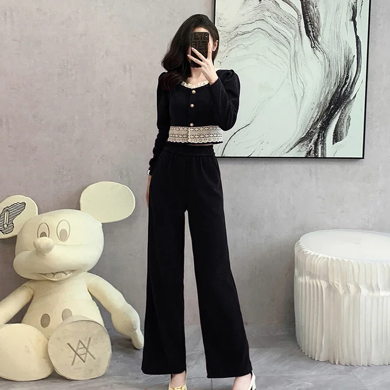 Новые весенне-осенние женские элегантные брючные костюмы высокого качества