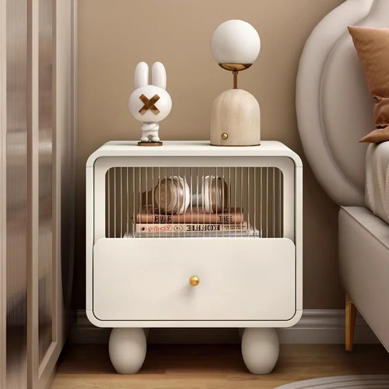 

Storage Kawaii Nightstand Modern White Cute Luxury Night Table Bedroom Simple Mesitas De Noche Para El Dormitorio Furniture