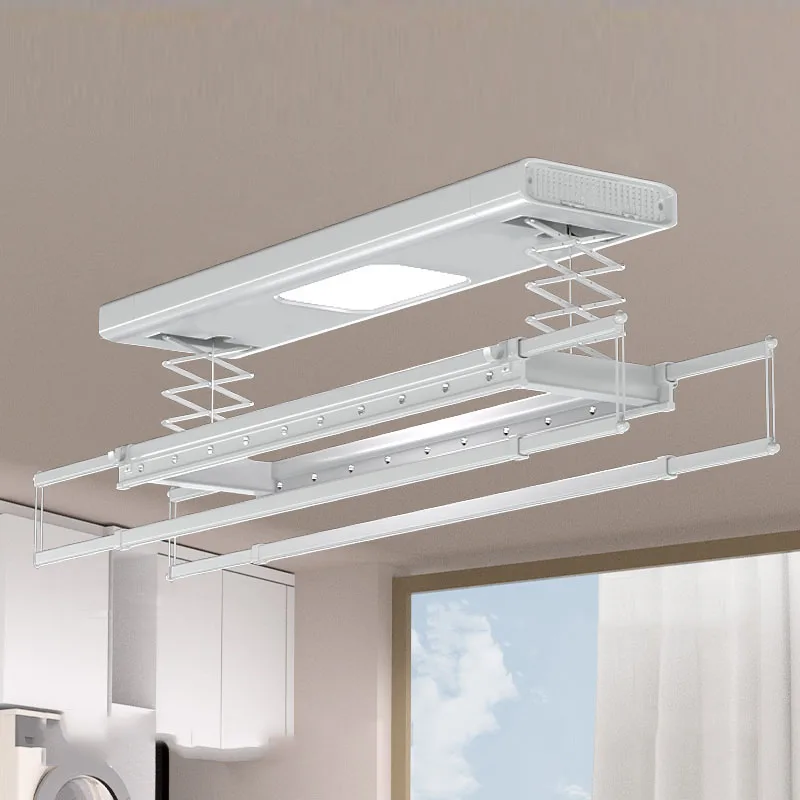Фото Умная электрическая сушилка для одежды с LED-подсветкой и регулируемым временем сушки для использования в помещении и на балконе №3