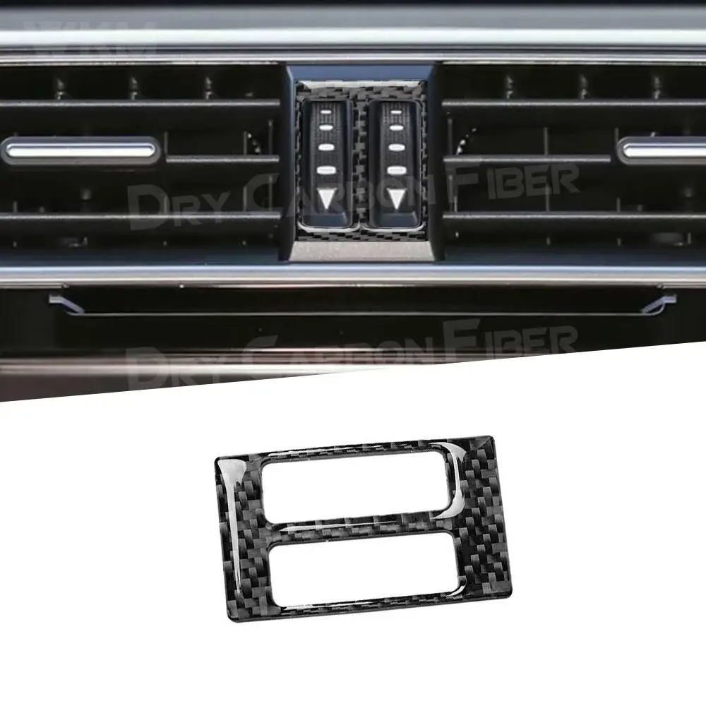 

Carbon Fiber Car Central Control AC Outlet Air Vent Moulding Trim Frame Sticker For Toyota Land Cruiser Prado 2010-2018