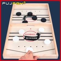 fast sling puck game paced wooden table hockey winner games interactive chess toys for adult children desktop battle board game