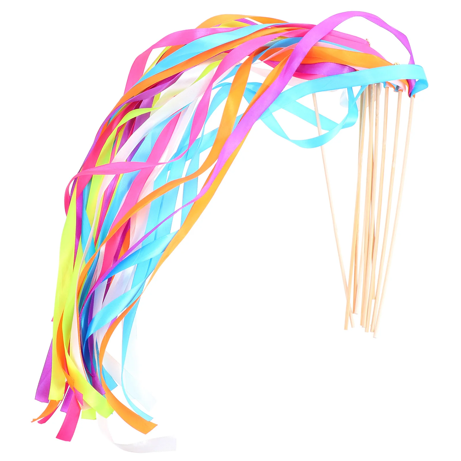 

Wedding Sticks Streamers Ribbon Dance Party Fairy Ribbons Supplies Rainbow Mix Color Wand Sparklers Wands Paper Crepe Send Off