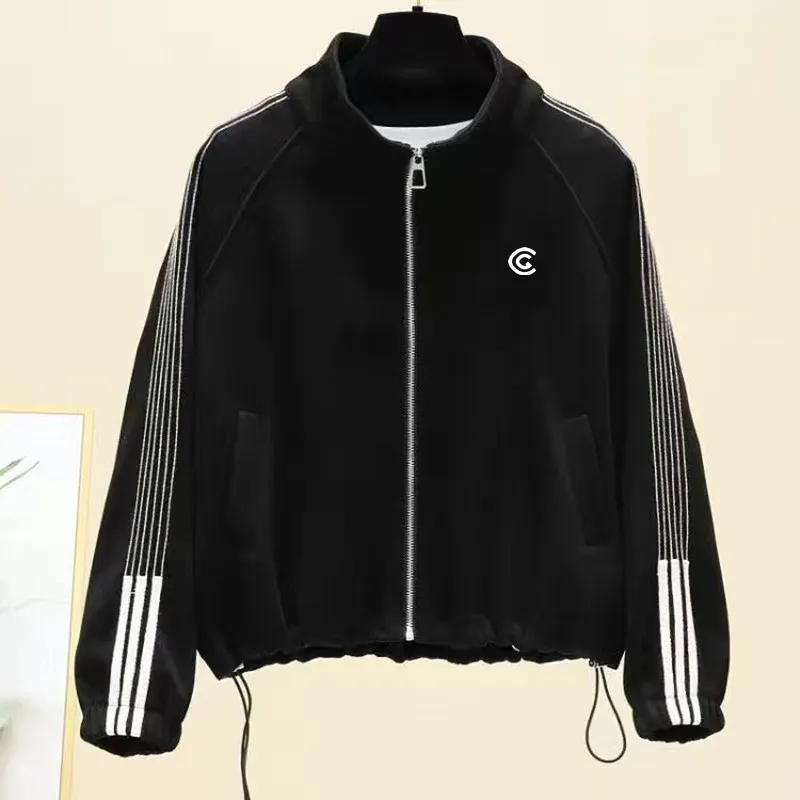 

Golf Coats For Women Spring Autumn loose Korean Stand collar Windproof Golf Jacket golf wear High Quality Ladies tops clothing