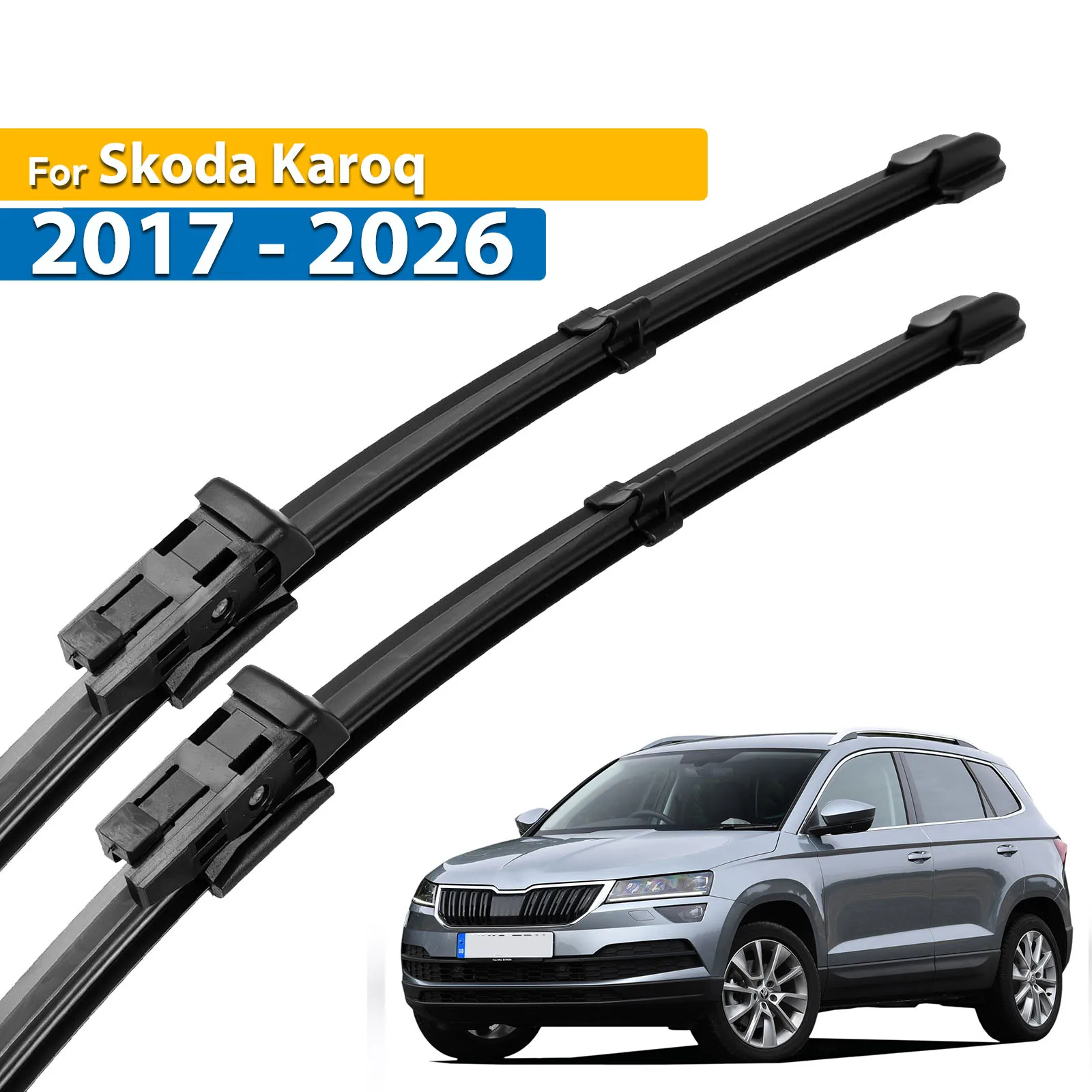 Передние щетки стеклоочистителя Erick's LHD для Skoda Karoq 2017-2026, лобовое стекло, чистые окна, автомобильные щетки от дождя 26 