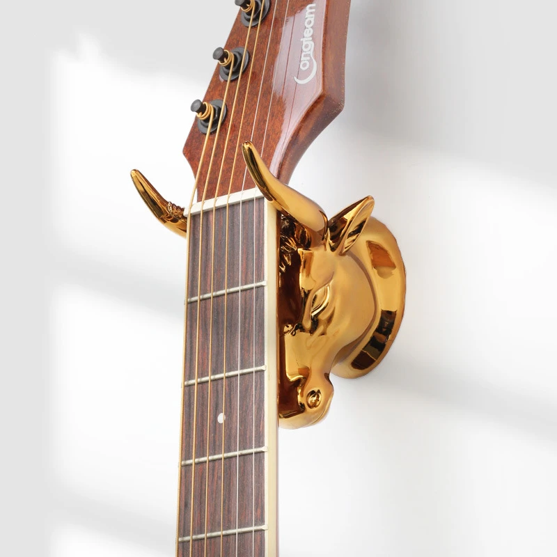 Guitar Stand Bass Ukulele Guitalele Ubass Violin Golden Bull Adjustable Hang Wall Hook Acoustic Musical Instrument Accessories