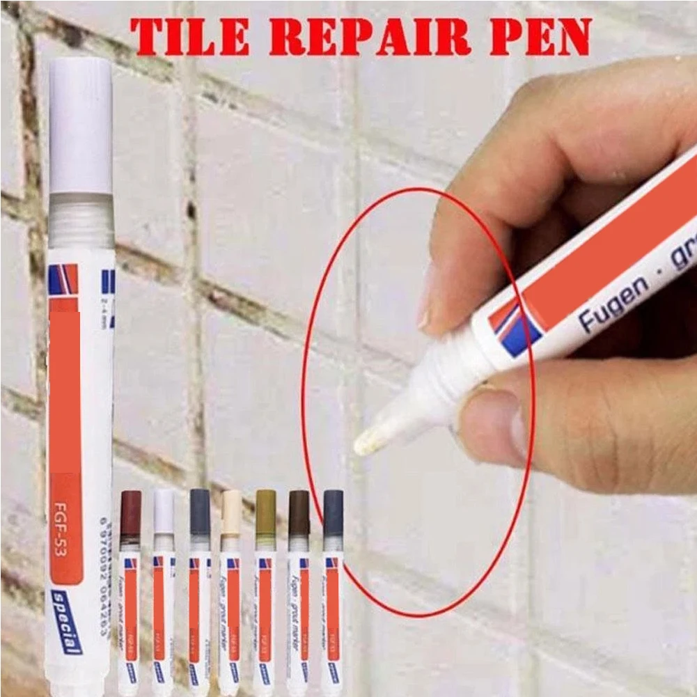 

Waterproof Tile Gap Repair Color Pen White Tile Refill Grout Pen Mouldproof Filling Agents Wall Porcelain Bathroom Paint Cleaner