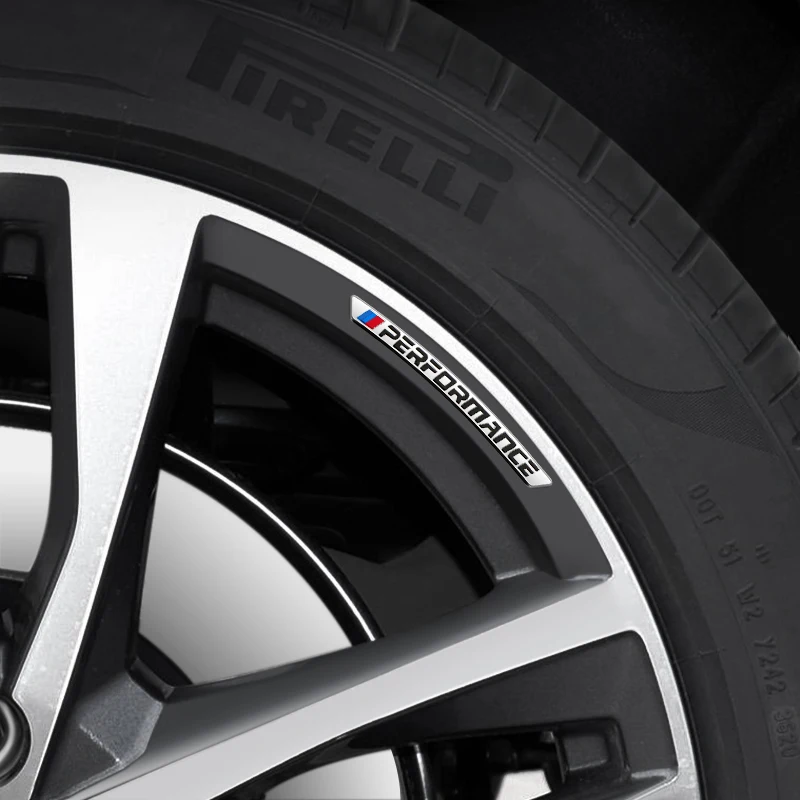4 шт. алюминиевые 3D-наклейки на колесные диски и брови для BMW E46 E90 E49 F30 F80 E36 E93 E92 F34 F31