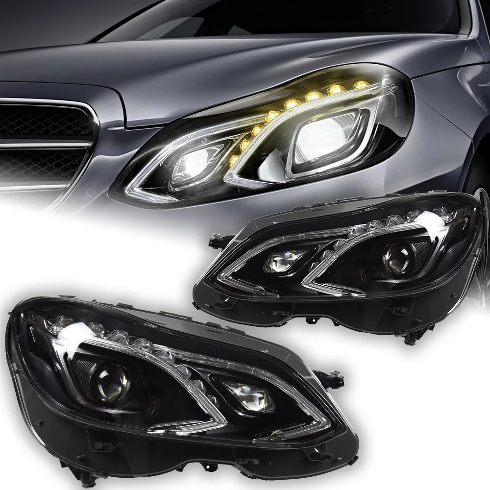 

Автомобильные фары для W212, фары, объектив проектора 2009-2016 E-Class E200, динамический сигнал, передняя фара E300 светодиодный фары Drl автомобильные