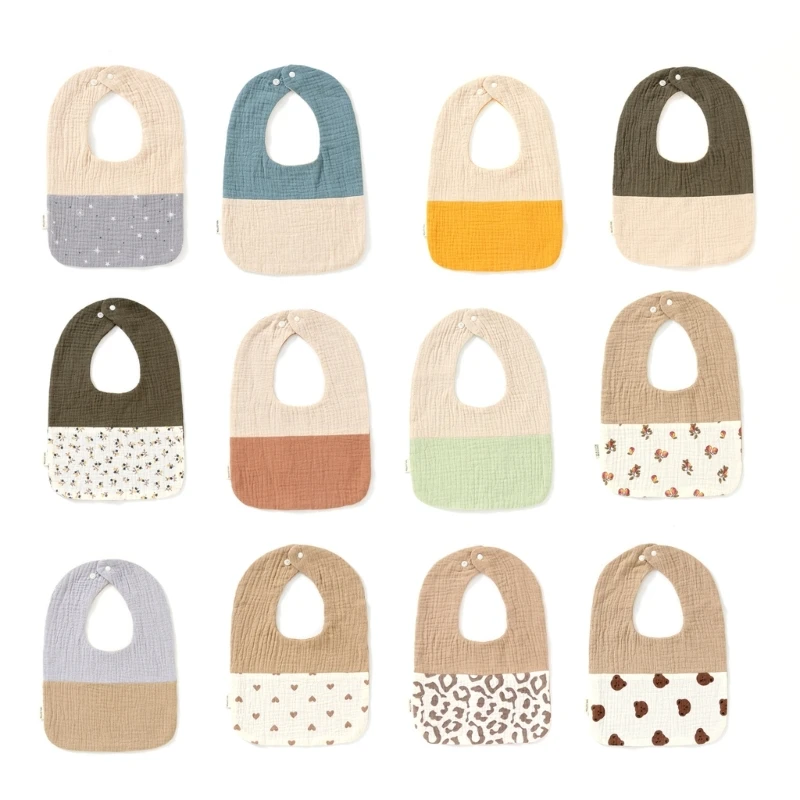 

Baby Bibs Baby Drooling Bibs Soft & Absorbent Cotton Bibs for Teething Drooling