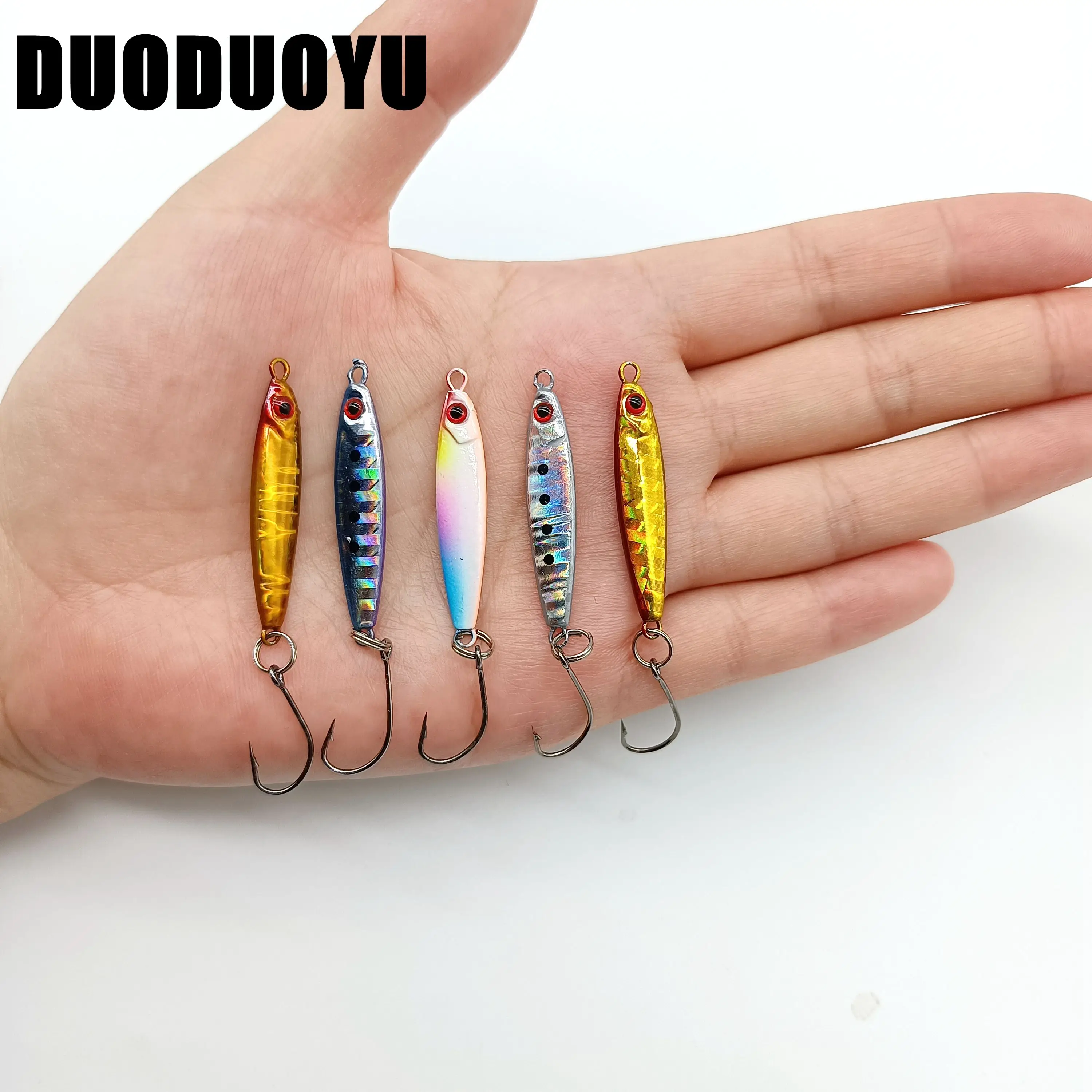 DUODUOYU 5 шт. мини металлический Джиг Рыболовная искусственная кожа/35 мм Маленькая