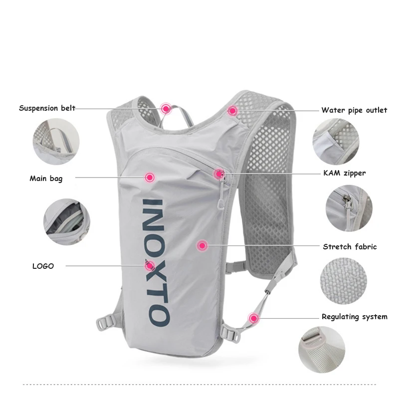 5L Trail Running Hydration Backpack Sports Vest Women'S Bag Outdoors Nature Hiking Belt Bag For Men Race Water Backpack Gym Male