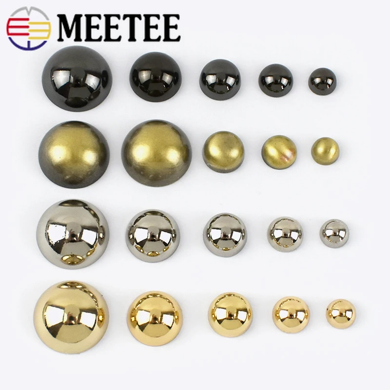 

20pcs 8/10/12/15/20mm Mashroom Head Rivet Screw Bags Hardware Handbag Studs Button Nail Rivets Metal Buckles DIY Leather Craft