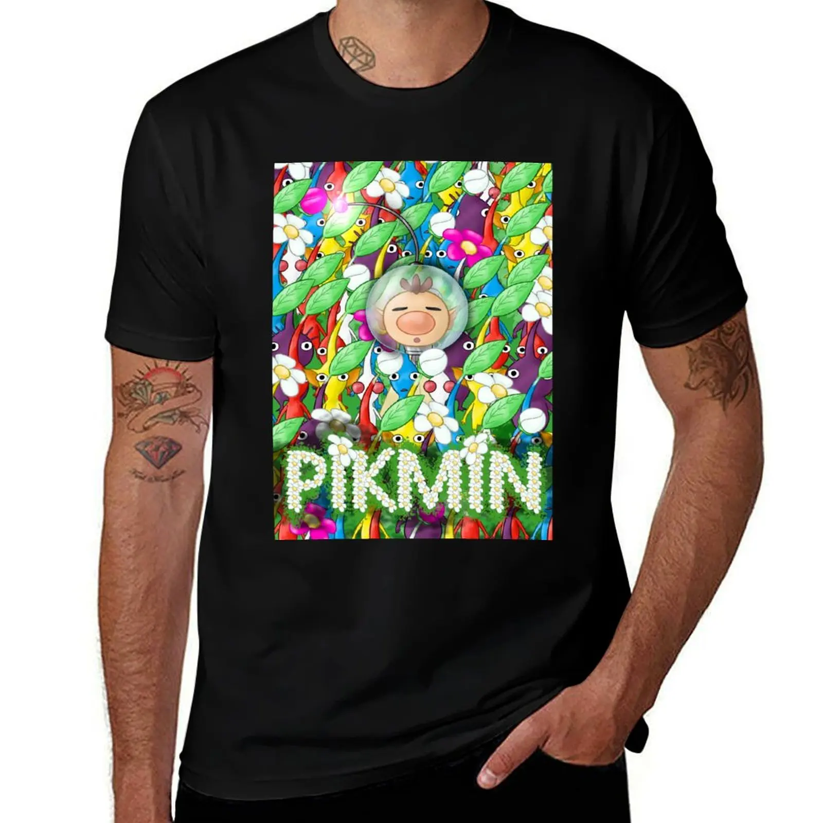 Фото Футболка PIKMIN - Crowded Olimar, повседневная летняя футболка свободного кроя №1