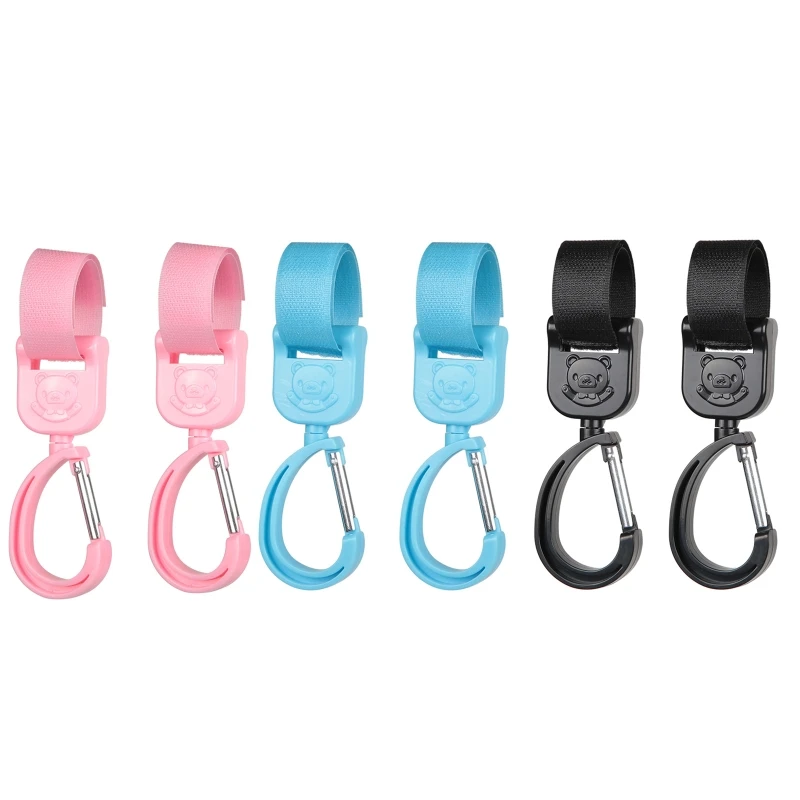 

2 Pcs Stroller Hooks 360 Rotate Hooks Convenient Stroller Accessory for Mommy
