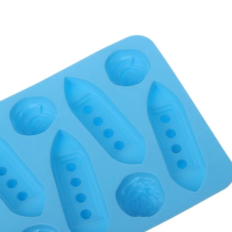 KX4B Силиконовые лотки для кубиков льда пресс-форма резьбы по дереву Титаник в