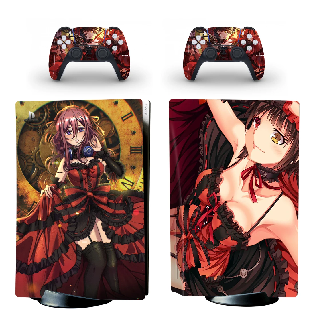 

Anime Cute Girl Tokisaki Kurumi PS5 Standard Disc Skin Sticker Decal Cover for PlayStation 5 Console & Controller PS5 Disk Skins