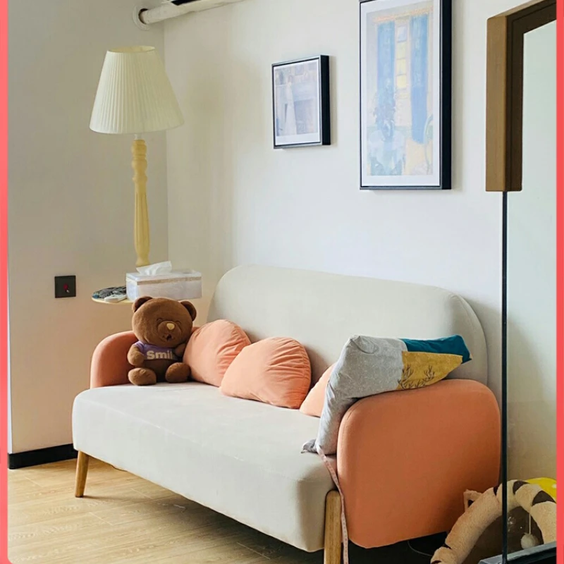 

Internet celebrity rental room bedroom ins single two-seater sofa small apartment living room clothing store simple Nordic