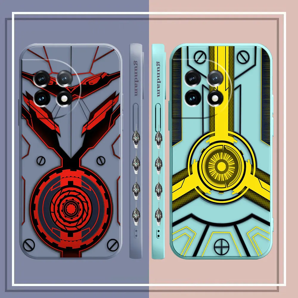 Phone Case For Oneplus 11 10 9 9R 9RT 8 8T 7 7T 5 5T 6 ACE 2 2V NORD Pro Liquid Simple Case Cover Funda Cqoue Shell Robot Armor